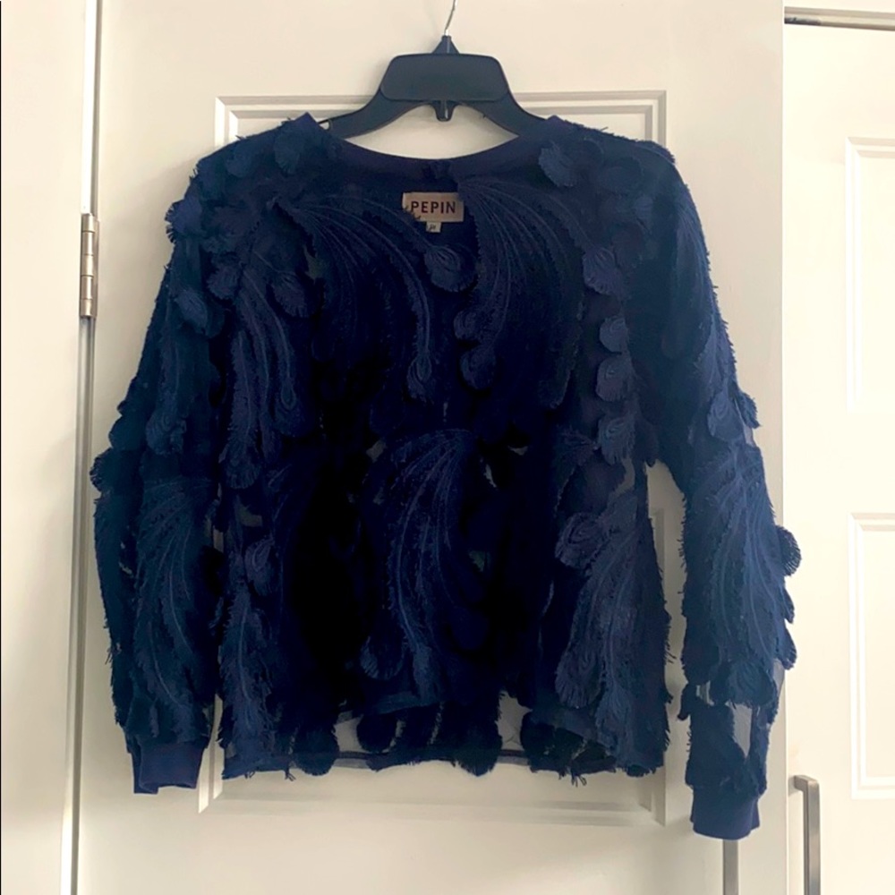 Stunning deep blue top